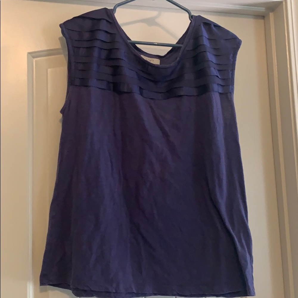 Loft Purple Sleeveless Shirt